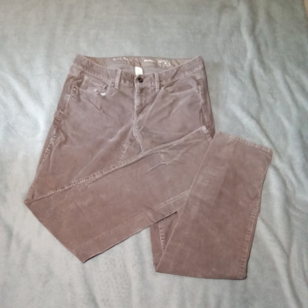 Sonoma Goods for Life Womens Straight Leg Corduroy Pants Taupe Brown Size 6